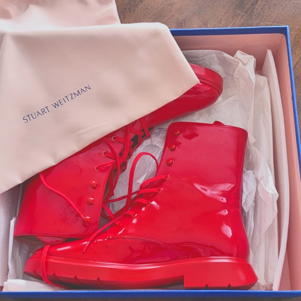 Stuart Weitzman Mckenzee Vinyl Ankle Boots